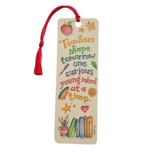 Vintage 90s Tassel Bookmark Teacher classroom American Greetings 1990s FGGF-017A